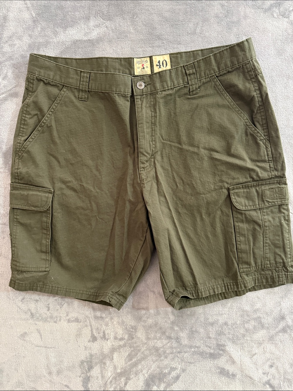 Redhead Men’s Olive Green Cargo Shorts 40